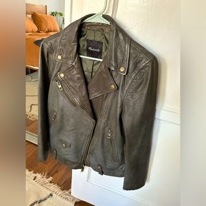 Madewell Washed Leather Oversized Jacket